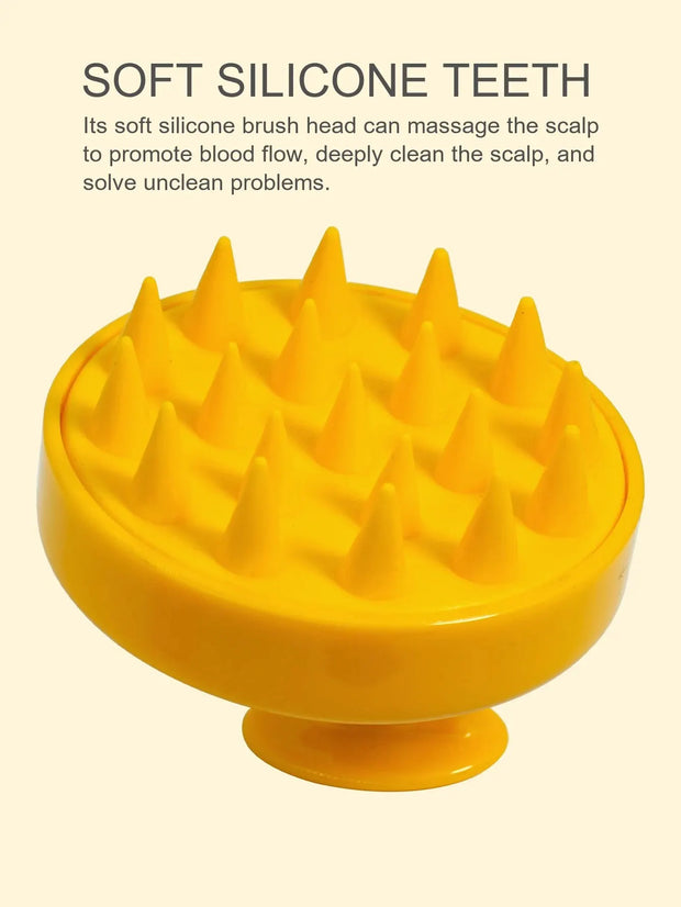 Shampoobürste für die Kopfhautmassage aus Silikon