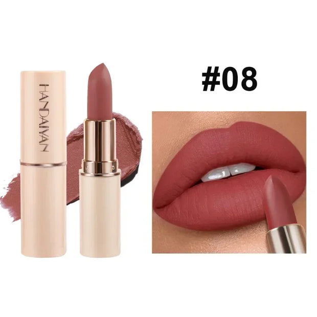Deep Red Matte Lipstick Waterproof Non Stick Velvet