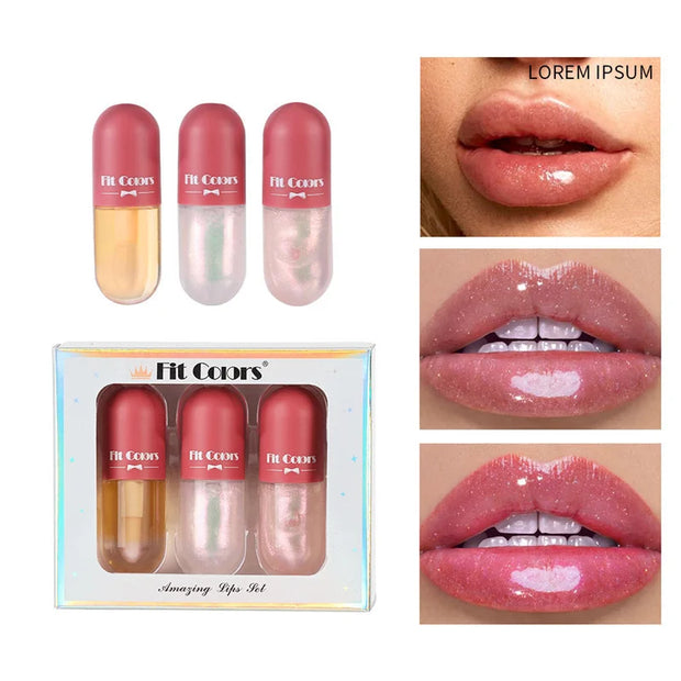 Lippenbalsam in Minikapseln, feuchtigkeitsspendender, aufpolsternder Gloss