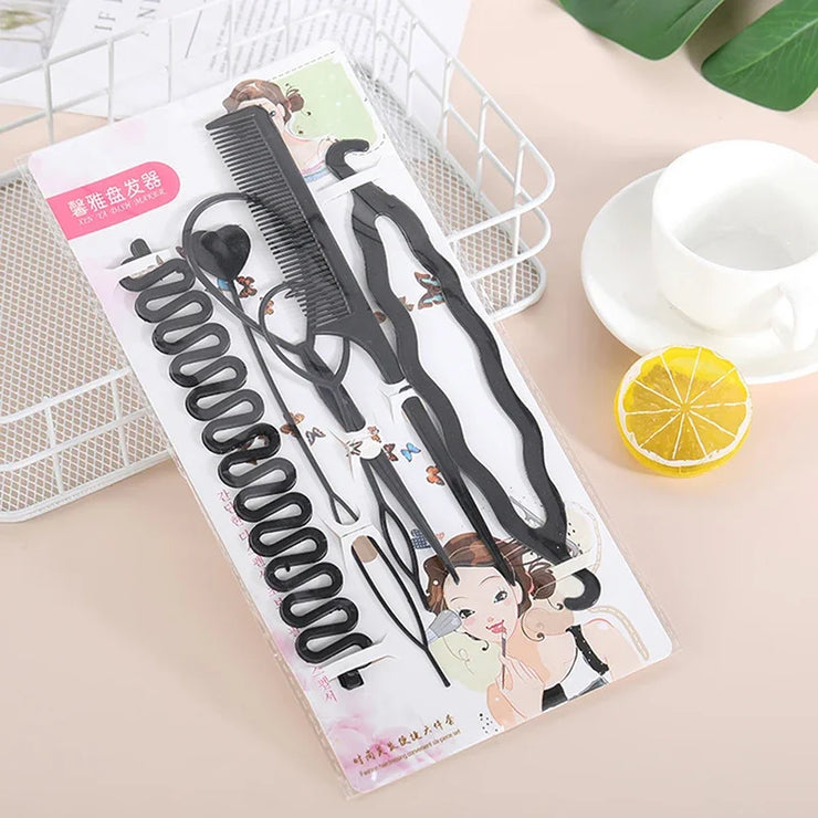 Magisches Haarstyling-Set, DIY-Flecht- und Dutt-Tools