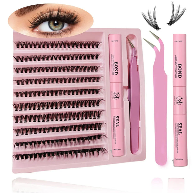 DIY Lash Extension Kit 200 Clusters with Bond and Seal