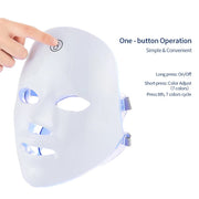 Wiederaufladbare LED-Gesichtsmaske 7-Farben-Hautverjüngung