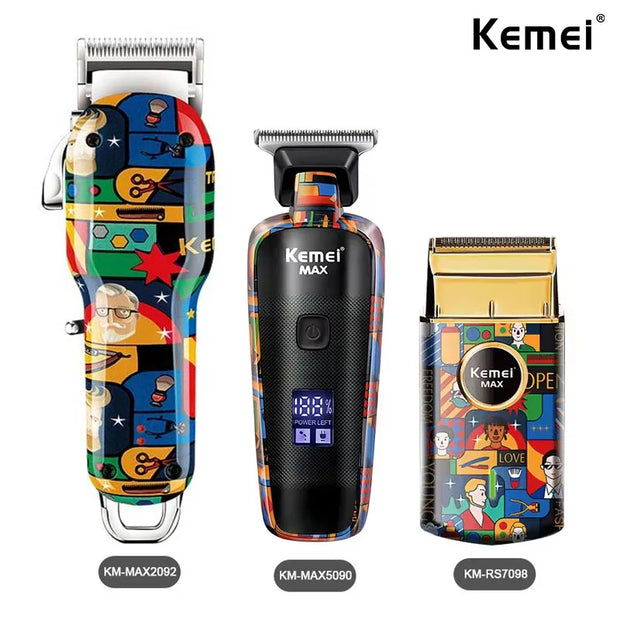 Rechargeable Graffiti Hair Clipper Professional Trimmer