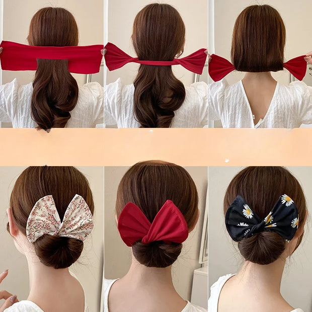 Haarnadel-Styling-Tool mit Schleife für schnelle und süße Dutts