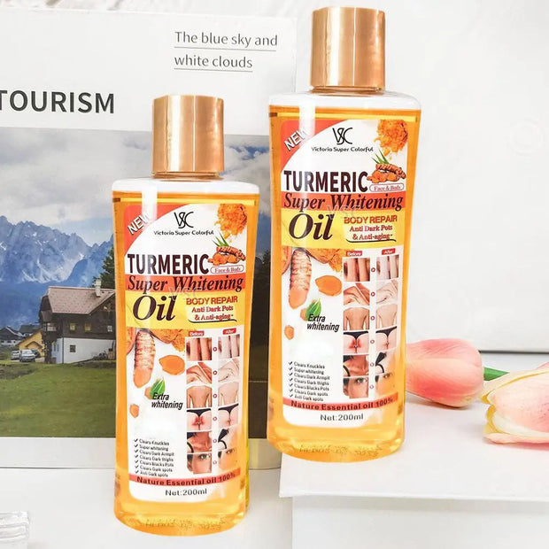 Feuchtigkeitsspendende Massage und Aromatherapie mit ätherischem Kurkumaöl