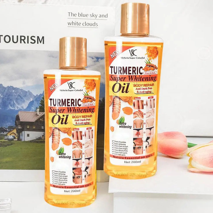 Feuchtigkeitsspendende Massage und Aromatherapie mit ätherischem Kurkumaöl