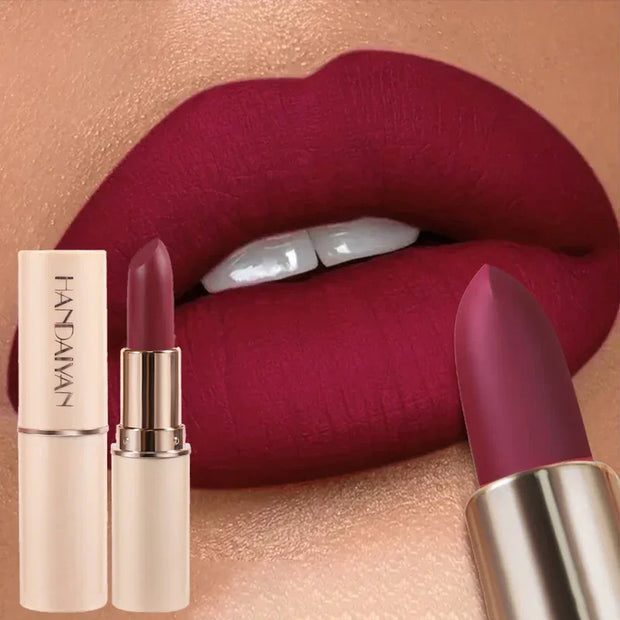 Deep Red Matte Lipstick Waterproof Non Stick Velvet