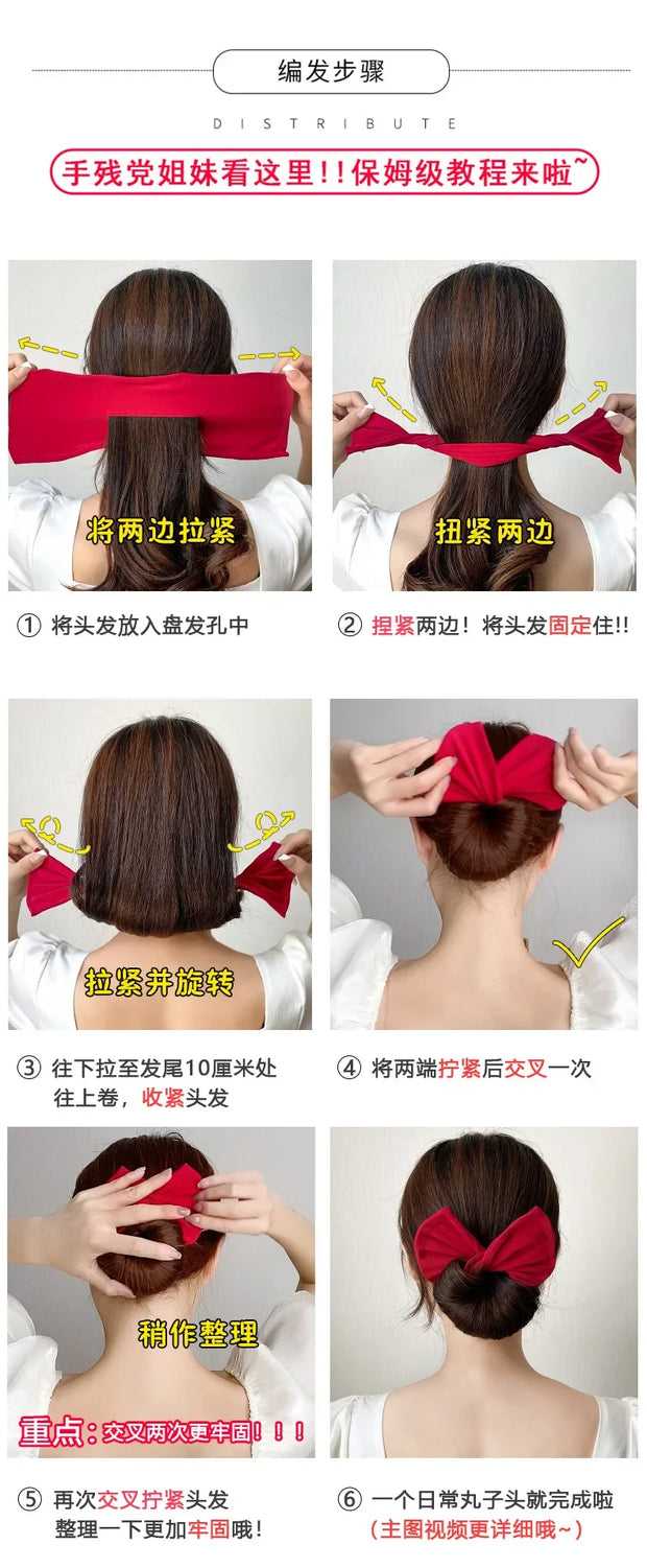 Haarnadel-Styling-Tool mit Schleife für schnelle und süße Dutts