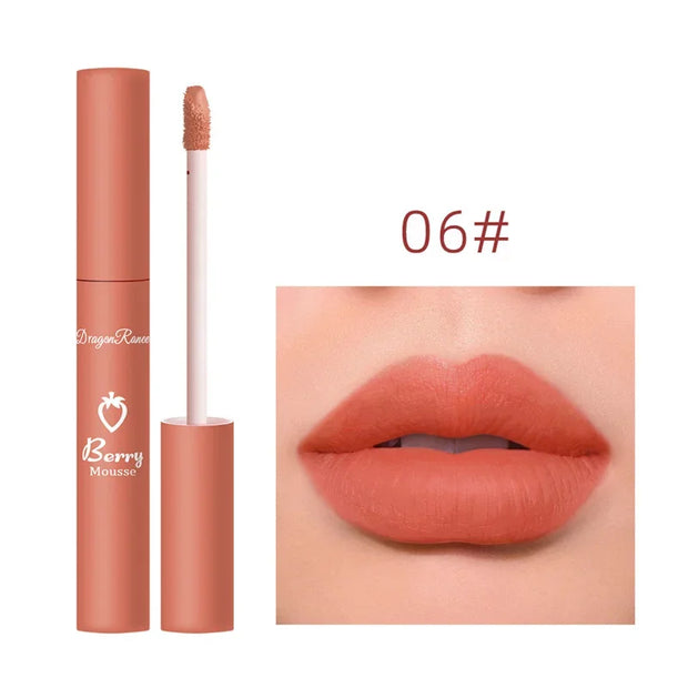 Flüssiger Lippenstift, langanhaltend, matt, samtig, wasserfest