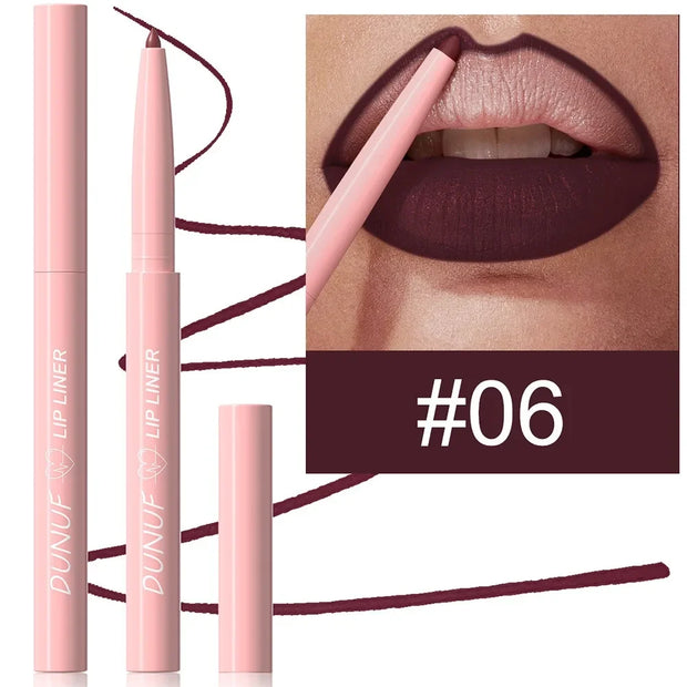 Tapered Lip Liner Pencil Langanhaltender, matter, wasserfester Lipliner