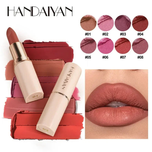 Deep Red Matte Lipstick Waterproof Non Stick Velvet