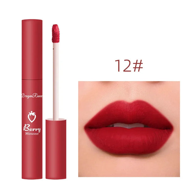 Flüssiger Lippenstift, langanhaltend, matt, samtig, wasserfest
