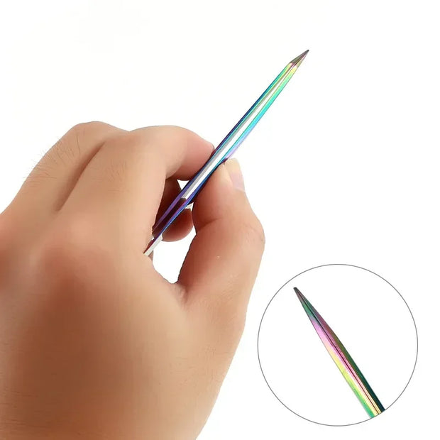 Stainless Steel Eyelash Tweezers High Precision Anti Static
