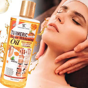 Feuchtigkeitsspendende Massage und Aromatherapie mit ätherischem Kurkumaöl