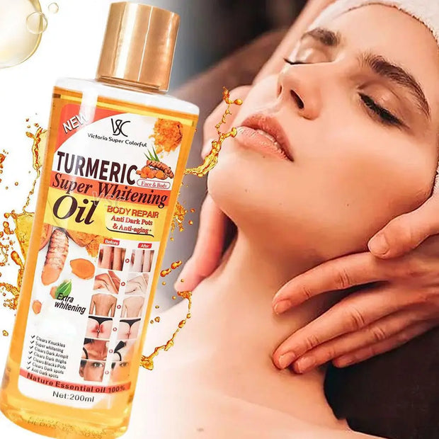 Feuchtigkeitsspendende Massage und Aromatherapie mit ätherischem Kurkumaöl