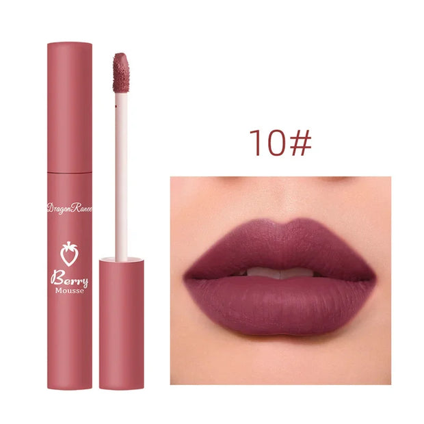 Flüssiger Lippenstift, langanhaltend, matt, samtig, wasserfest